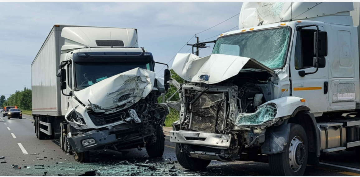 Accidente laboral con una furgoneta de alquiler.